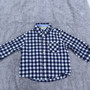 Baby Boden blue checked plaid 6-12 month